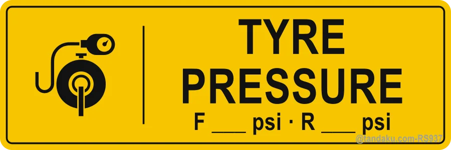 TYRE PRESSURE — English