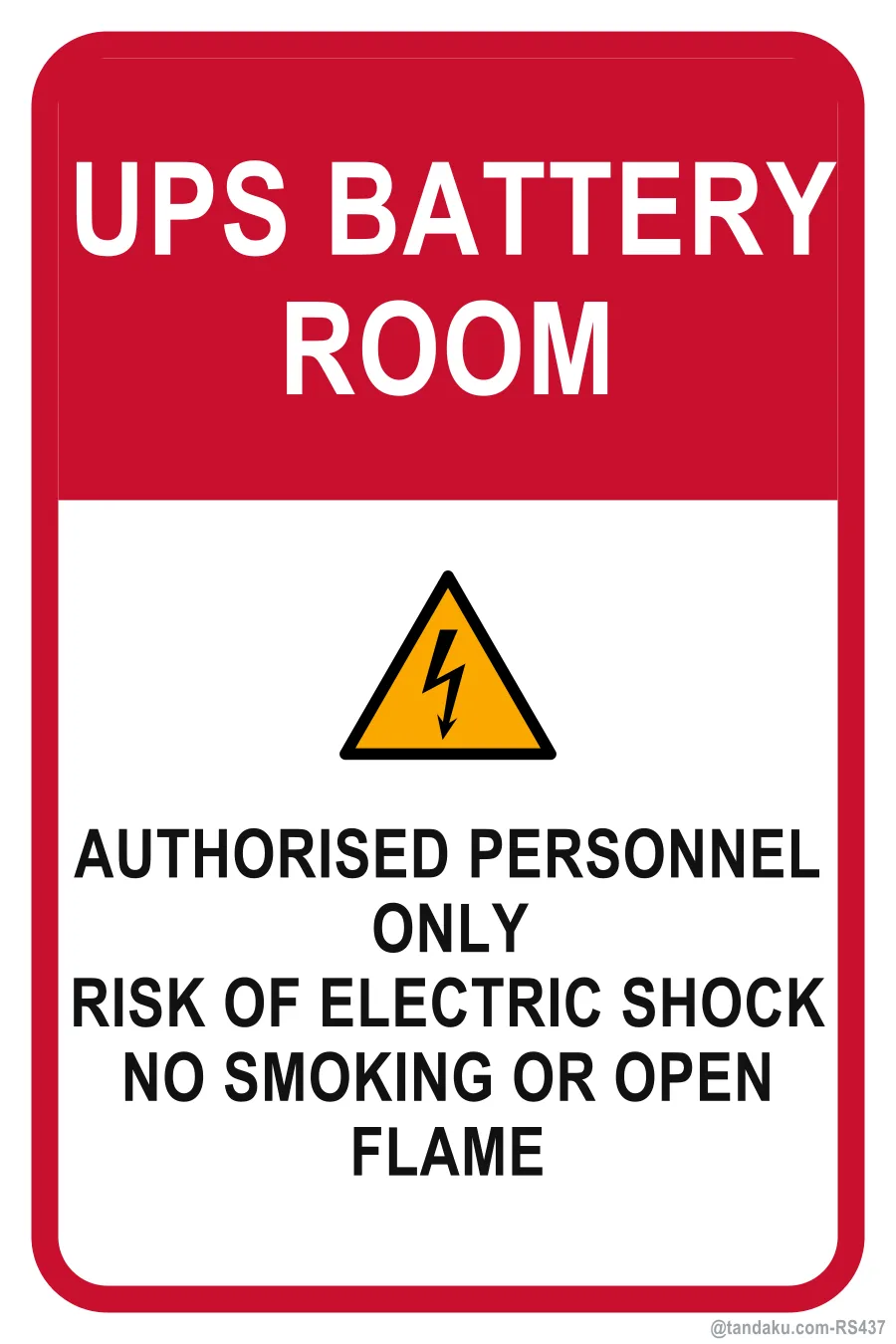 UPS BATTERY ROOM — English