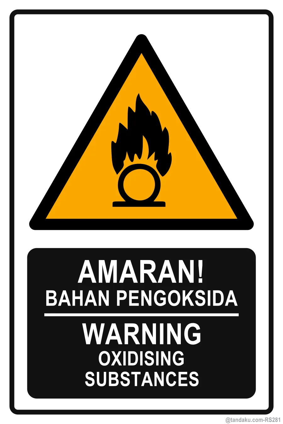 Warning Oxidising