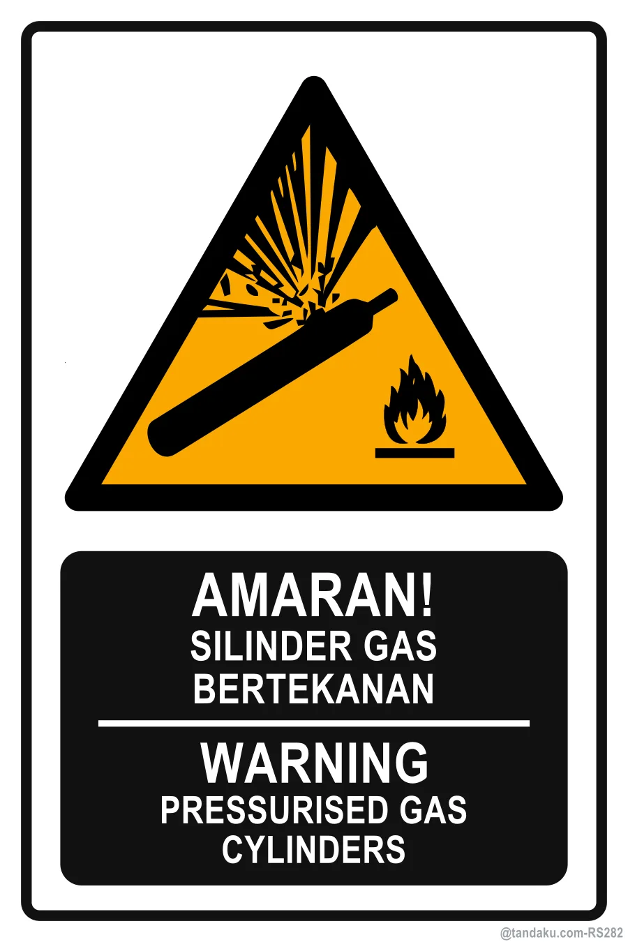 Warning Pressurised Cylinders