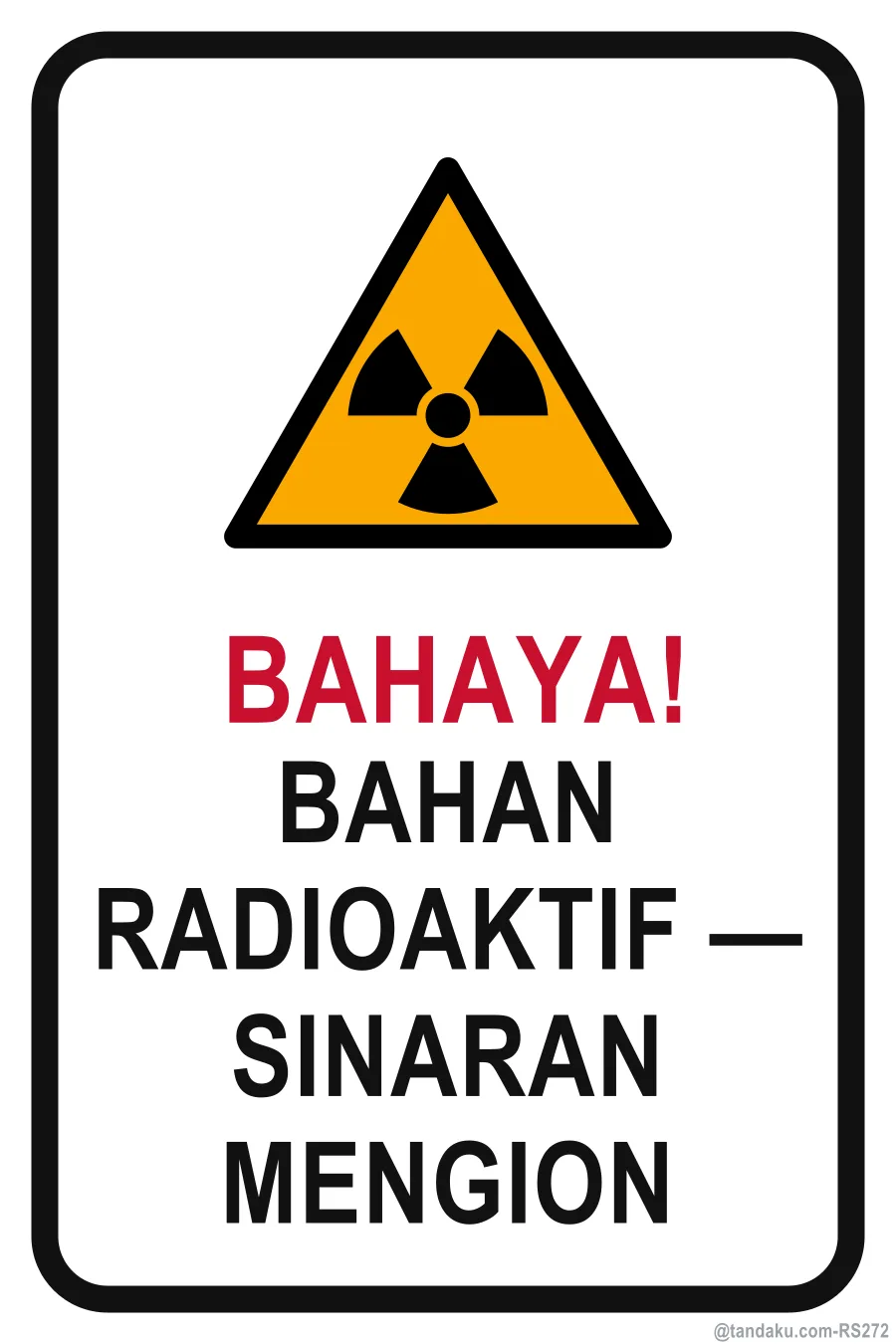 DANGER — Bahasa Malaysia
