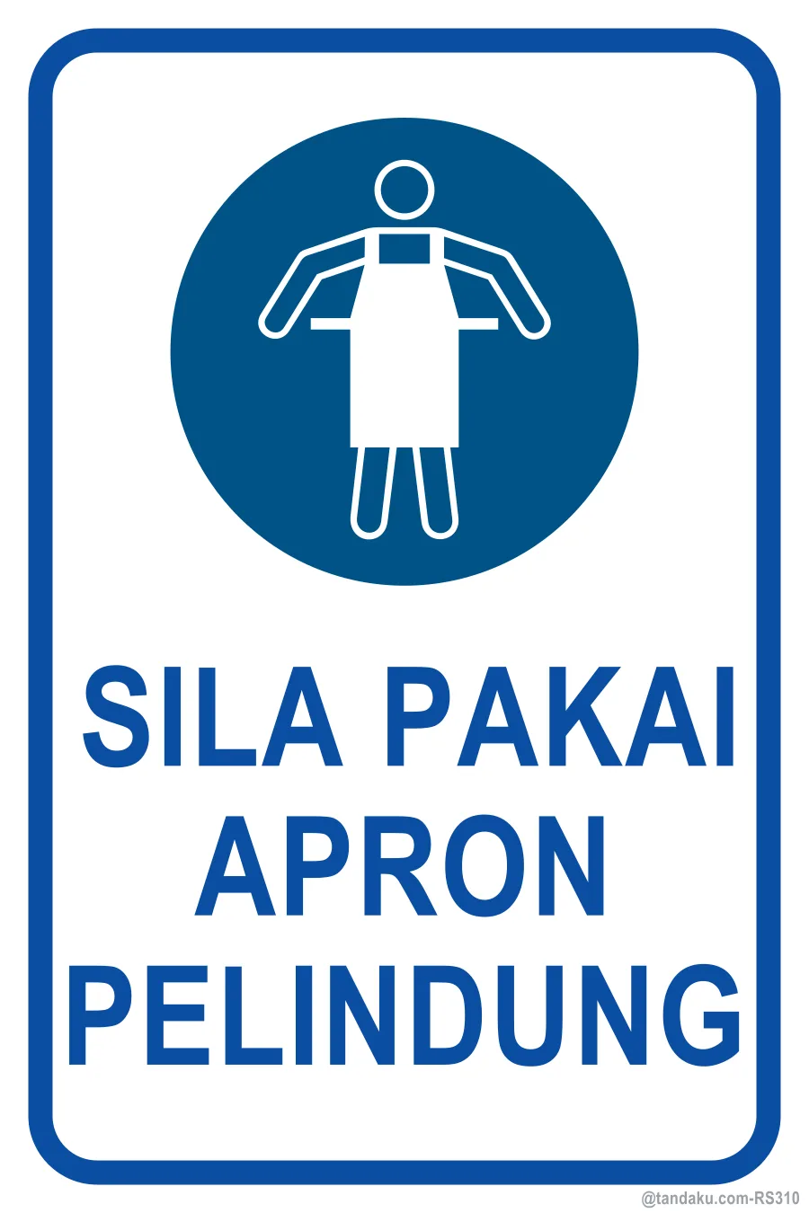 PROTECTIVE APRON MUST BE WORN — Bahasa Malaysia
