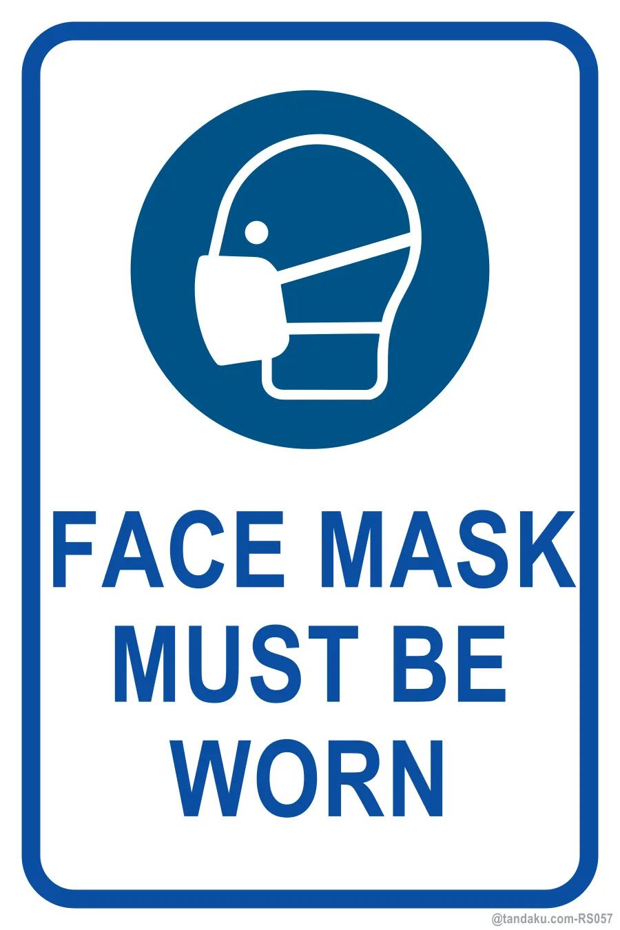 FACE MASK MUST BE WORN — English