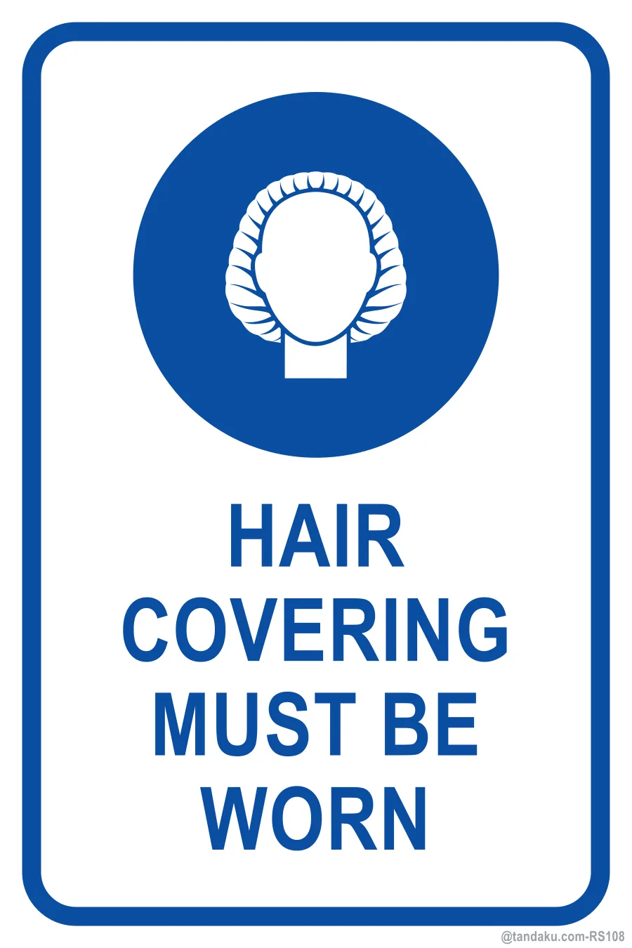 HAIR COVERING MUST BE WORN — English
