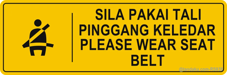 Wear Seat Belt Label