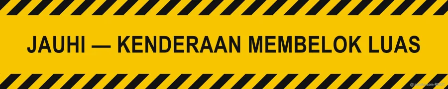 KEEP CLEAR — WIDE TURNING VEHICLE — Bahasa Malaysia