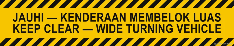Wide Turning Vehicle Sticker